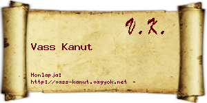 Vass Kanut névjegykártya